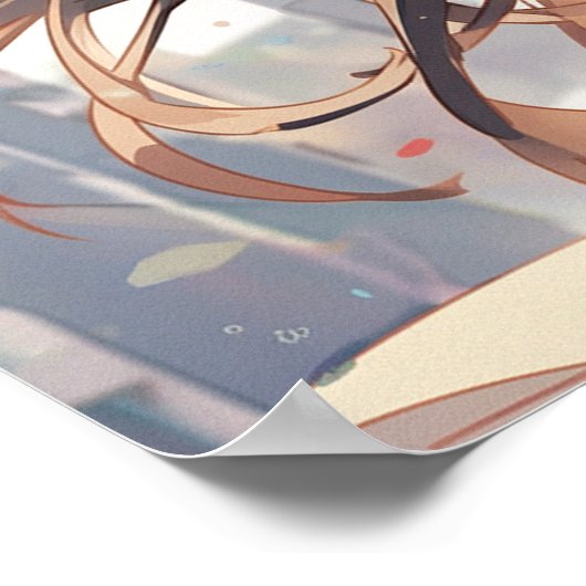 Anime lesbische bruiloft in het centrum van de zom poster (Hoek)