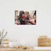 Anime lesbische kathedraal bruiloft poster (Keuken)