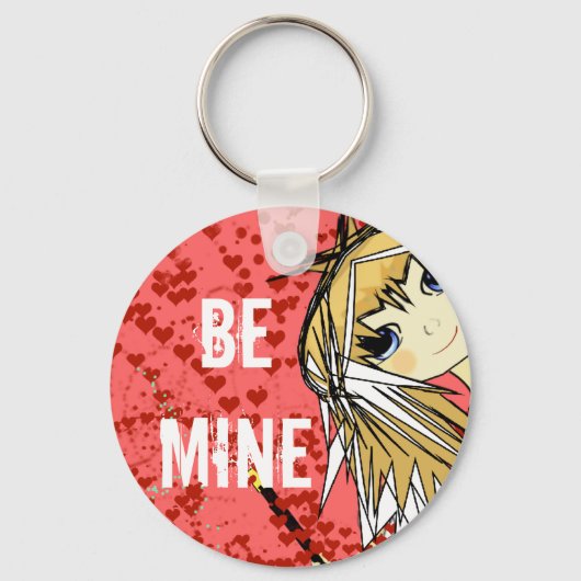 Anime Liefde - Personaliseer - Sleutelhanger (Voorkant)
