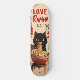 Anime Liefde Ramen Kat Skateboard Dek