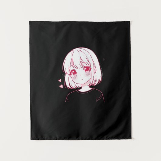 "Anime Liefdesvibes" Wandkleed (Voorkant)