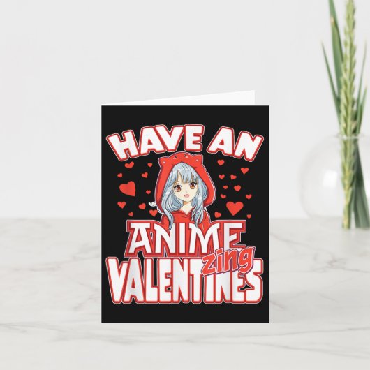 Anime-liefhebber Valentijnsdag Kinderen Tieners Vo Kaart (Voorkant)