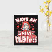 Anime-liefhebber Valentijnsdag Kinderen Tieners Vo Kaart (Gele Bloem)