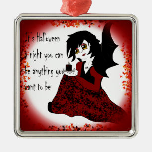 Anime Little Girl Vampire Metalen Ornament