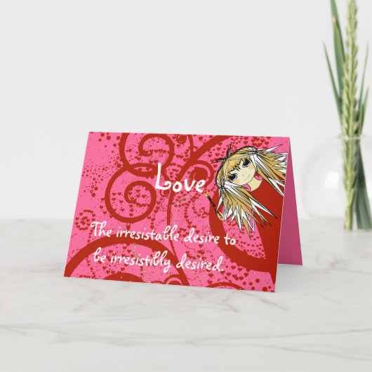 Anime Love-Quote~Robert Frost Feestdagen Kaart (Voorkant)
