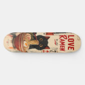 Anime Love Ramen Cat Skateboard Deck (Horizontaal)