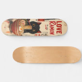 Anime Love Ramen Cat Skateboard Deck (Horizontaal)