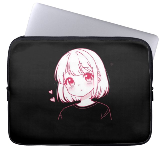 "Anime Love Vibes" Laptop Sleeve (Voorkant)
