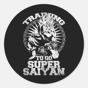 Anime Lover Bodybuilder Funny Workout Fitness Gym Ronde Sticker