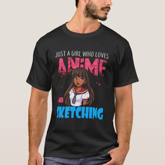 Anime Lover Girl is gewoon een meisje dat van Anim T-shirt (Voorkant)