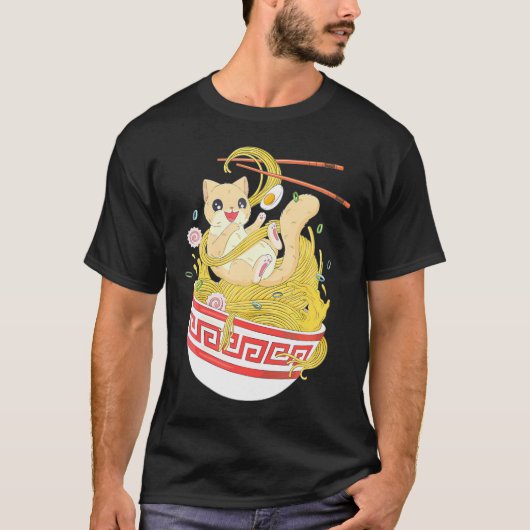 Anime Lover Kawaii Stuff Bowl Ramen Noodle Japans T-shirt (Voorkant)