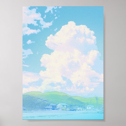 Anime lucht landschap poster (Voorkant)