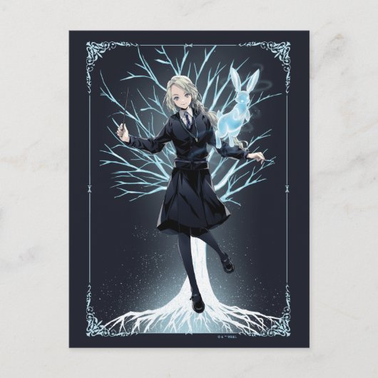 Anime Luna Lovegood's Konijn Patronus Briefkaart (Voorkant)