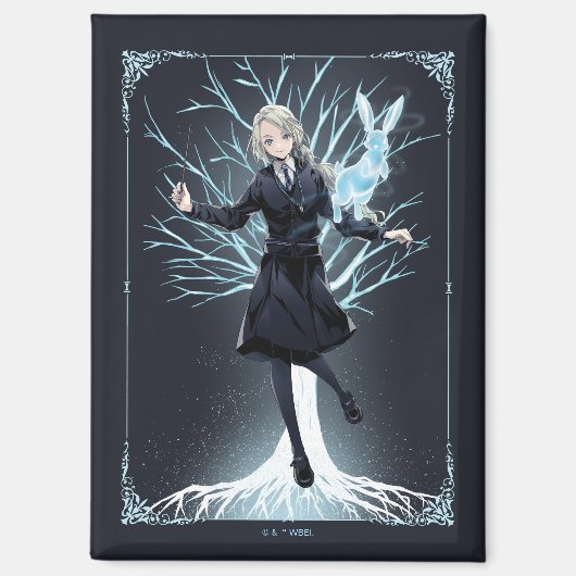 Anime Luna Lovegood's Konijn Patronus Magneet (Voorkant)