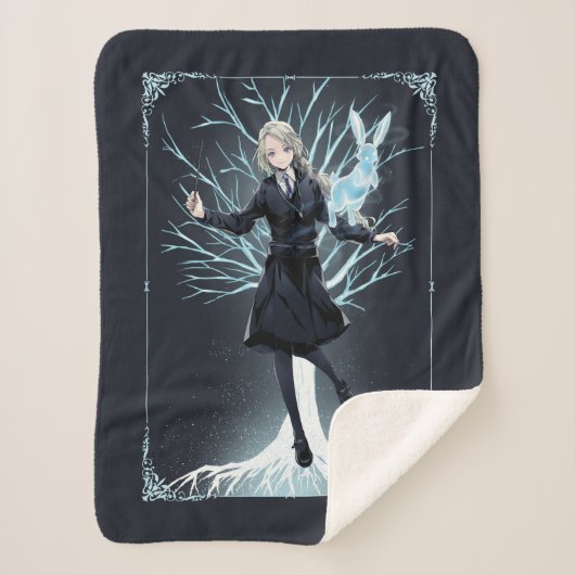 Anime Luna Lovegood's Konijn Patronus Sherpa Deken (Voorkant)
