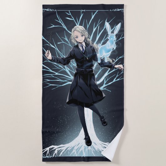 Anime Luna Lovegood's Konijn Patronus Strandlaken (Voorkant)