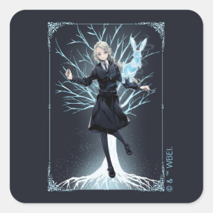 Anime Luna Lovegood's Konijn Patronus Vierkante Sticker