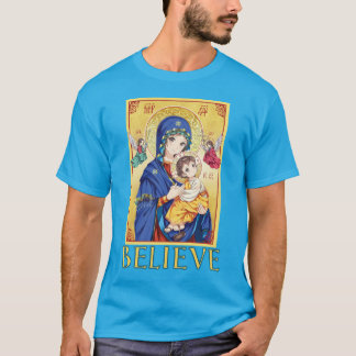 Anime Maagd Maria met Baby Jezus T-shirt