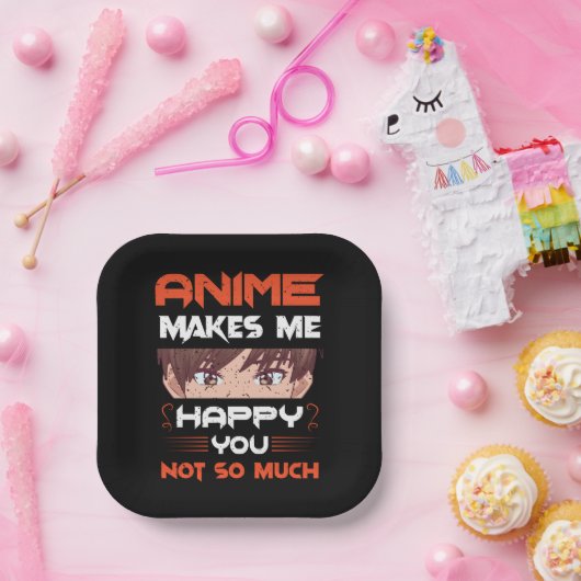 Anime maakt me blij dat je niet zo veel papieren bordje