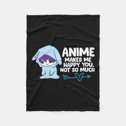 Anime maakt me blij je fleece deken (Voorkant)