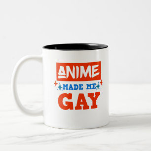 Anime maakte me Gay LGBTQ Otaku Manga Lover Tweekleurige Koffiemok