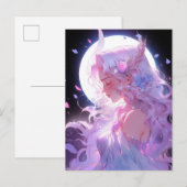 Anime Maan Prinses Fantasy Kunst Briefkaart (Voorkant / Achterkant)