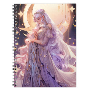Anime Maan Prinses Fantasy Kunst Notitieboek