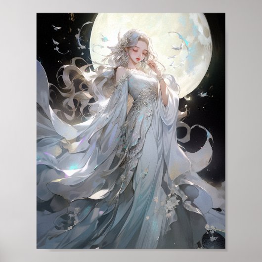 Anime Maan Prinses Fantasy Kunst Poster (Voorkant)