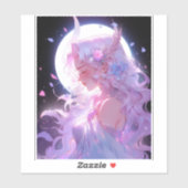 Anime Maan Prinses Fantasy Kunst Sticker (Vel)