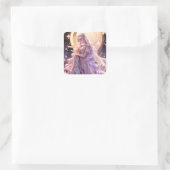 Anime Maan Prinses Fantasy Kunst Vierkante Sticker (Tas)