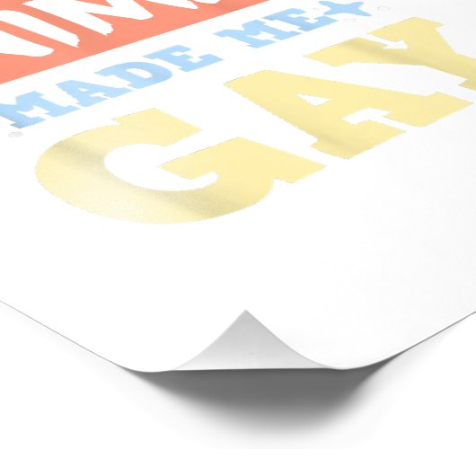 Anime Made Me Gay Funny Anime Meme LBGTQ Gay Pride Foto Afdruk (Hoek)