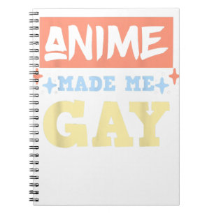 Anime Made Me Gay Funny Anime Meme LBGTQ Gay Pride Notitieboek