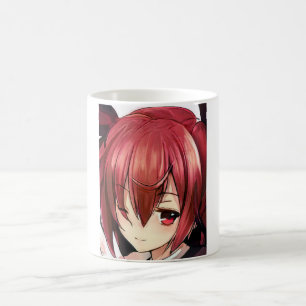 Anime magenta-harig meisje magenta ogen Coffee Mok