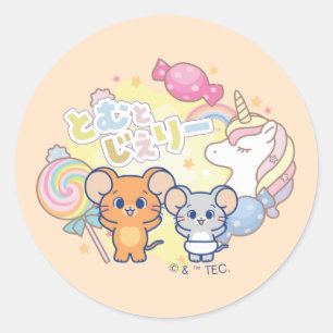 Anime Magical Candyland beroemd gemaakt door Jerry Ronde Sticker