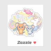 Anime Magical Candyland beroemd gemaakt door Jerry Sticker (Vel)