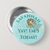 Anime Magical Days Birthday Party Ronde Button 7,6 Cm (Voorkant /achterkant)