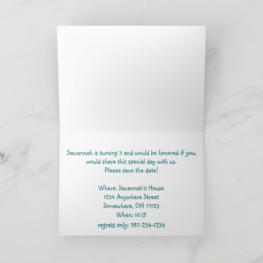 Anime Magical Days Fairy Birthday Party Bedankkaart (Binnen)