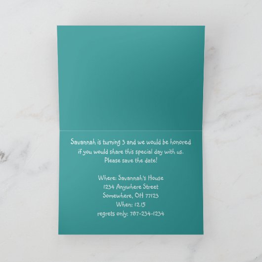 Anime Magical Days Invitation Birthday (Binnen)