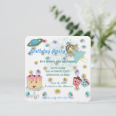 Anime Magical Days Invitation Birthday Party Kaart (Staand voorkant)