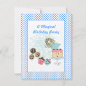 Anime Magical Days Invitation Birthday Party Kaart (Achterkant)