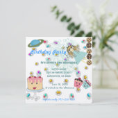 Anime Magical Days Invitation Birthday T-Shirts Kaart (Staand voorkant)