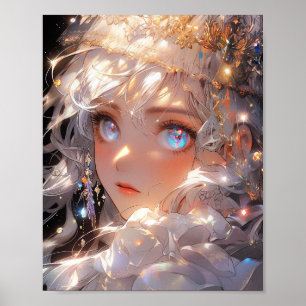 Anime Magisch Meisje Fantasy Kunst Poster