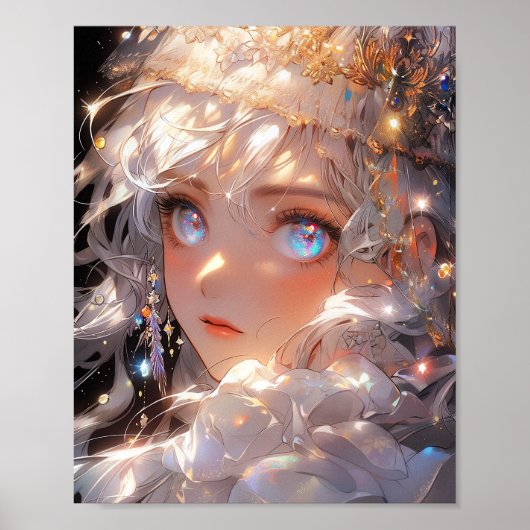 Anime Magisch Meisje Fantasy Kunst Poster (Voorkant)