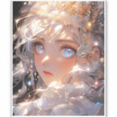 Anime Magisch Meisje Fantasy Kunst Sticker (Voorkant)