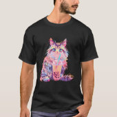 Anime Maine Coon Cat Boba Drink Kawaii Kat Bubbl T-shirt (Voorkant)