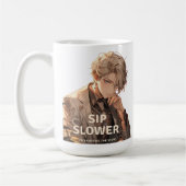 Anime Man gezegde naar Sip trager hij geniet Koffiemok (Links)