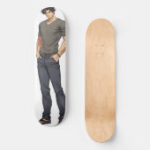 Anime Man Handsome Zaddy Persoonlijk Skateboard (Voorkant)