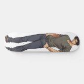 Anime Man Handsome Zaddy Persoonlijk Skateboard (Horizontaal)