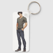 Anime Man Handsome Zaddy Sleutelhanger (Achterkant)
