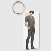 Anime Man Handsome Zaddy Sleutelhanger (Voorkant)